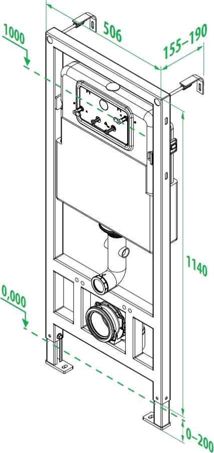 Iddis Neofix NEO0000I32 инсталляция для унитаза