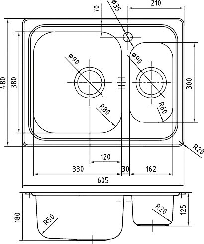 Iddis Strit STR60SXi77 Мойка кухонная