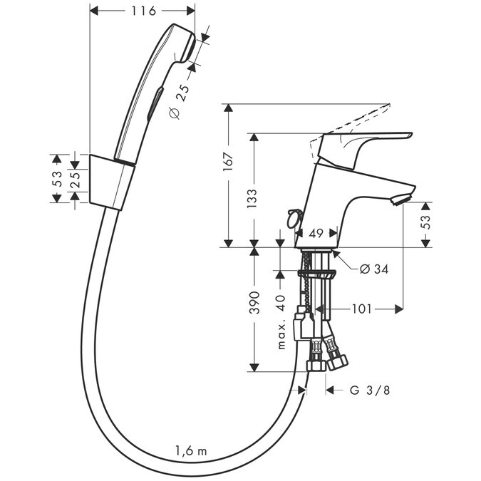 Hansgrohe Focus 31926000 смеситель для раковины хром