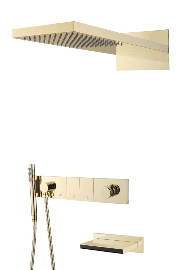 Душевая система трехпозиционная с изливом Boheme Zodiac Золото матовый 132-2-MG
