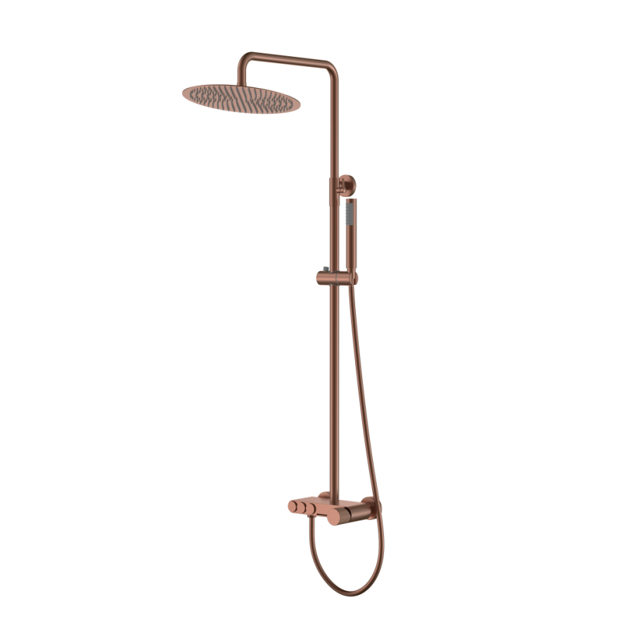 Душевая система с изливом Boheme Stick ручка Linea Brushed Bronze 128-BRB.3