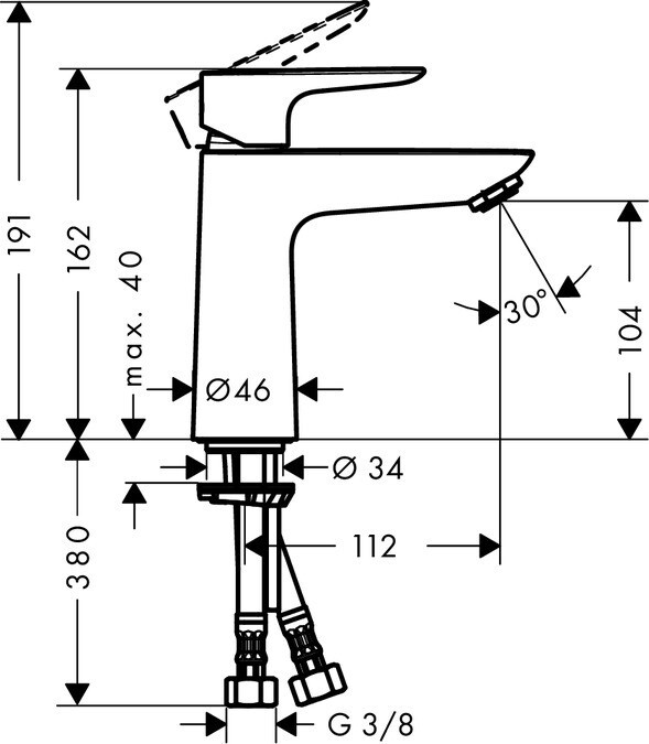 Hansgrohe Talis E 71712000 смеситель для раковины хром