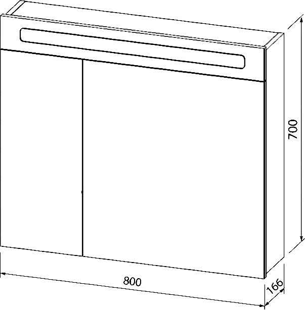 Зеркало-шкаф Iddis Mirro 80*70 MIR80N2i99