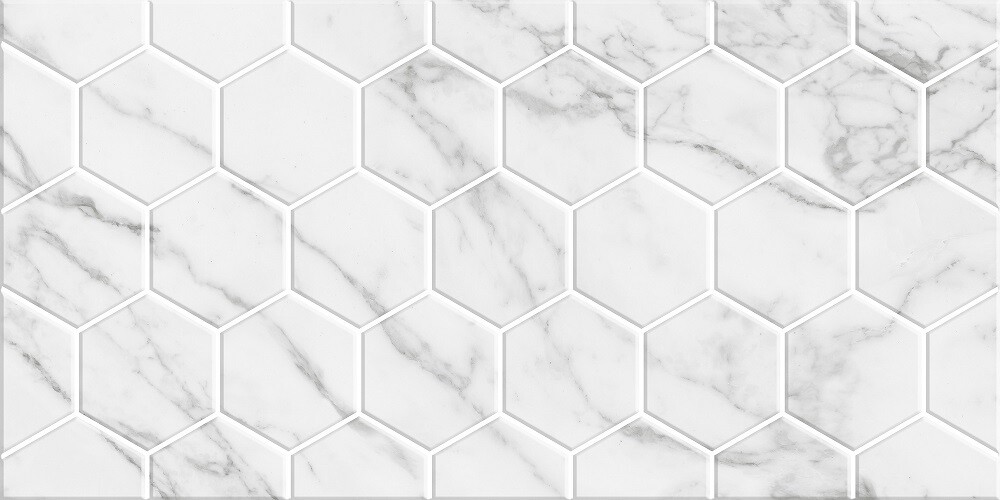 Плитка керамическая Березакерамика Декор Marble Гексо белый 30х60