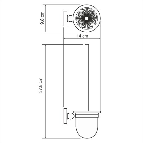 WasserKRAFT Nau K-7727 туалетный ершик хром