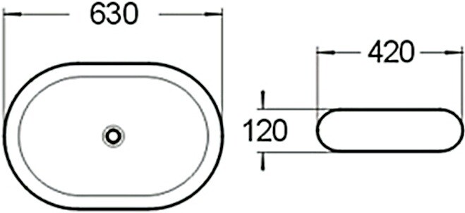 SantiLine SL-1035 раковина накладная 63 см