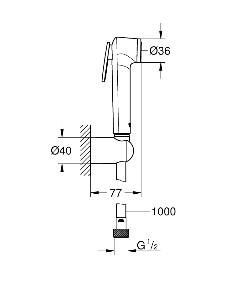 Grohe Tempesta-F Trigger Spray 30 26352000 гигиенический душ