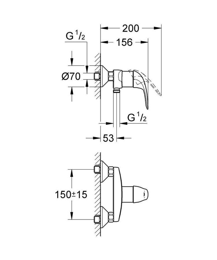 Grohe Euroeco 32740000 смеситель для душа