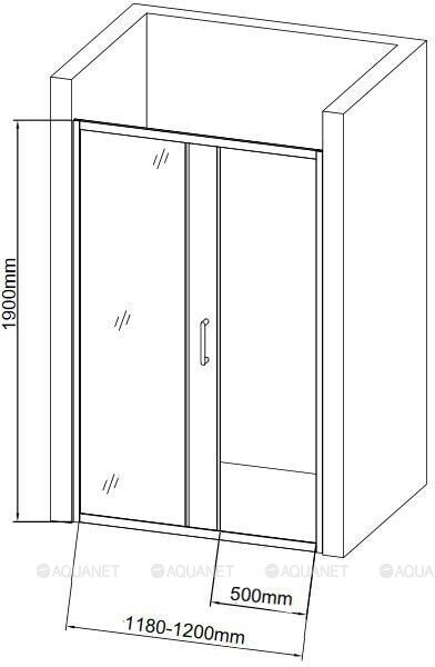 Aquanet SD-1200A душевые двери 120*190