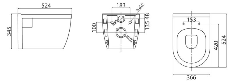 BelBagno Loto BB070CHR/SC унитаз подвесной