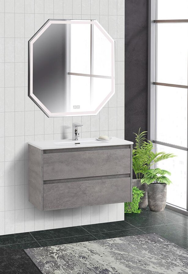 BelBagno KRAFT 39-800/390-2C-SO-CG Тумба подвесная с раковиной