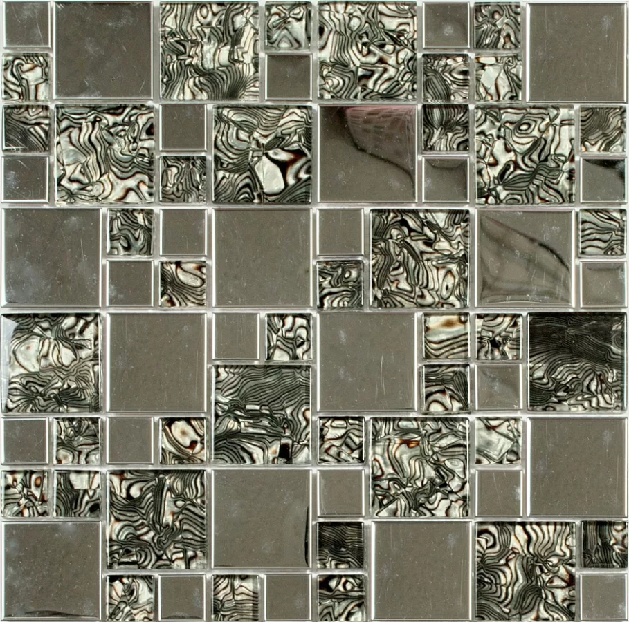 NS Mosaic Metal мозаика металл, стекло 30х30 см MS-611