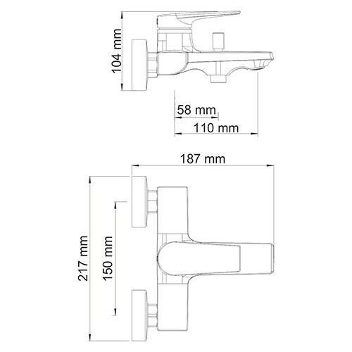 WasserKRAFT Lopau 3201 смеситель для ванны хром