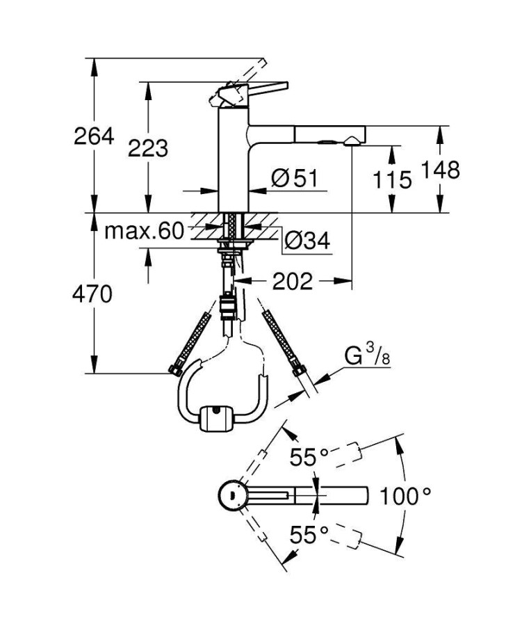 Grohe Concetto 30273DC1 смеситель для кухни суперсталь