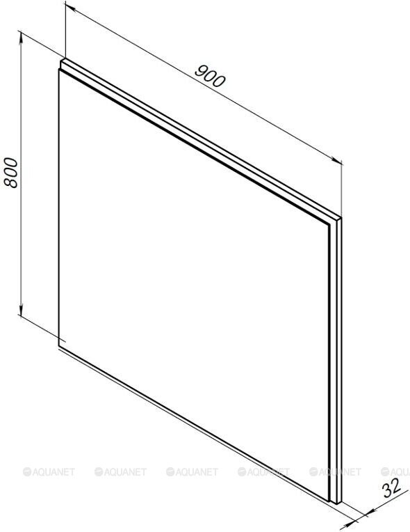 Зеркальное полотно Aquanet Nova Lite 90*80 дуб рошелье 00242263