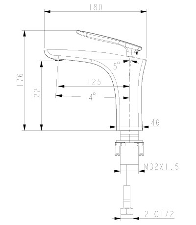 Lemark Bellario LM6806C смеситель для раковины 35 мм