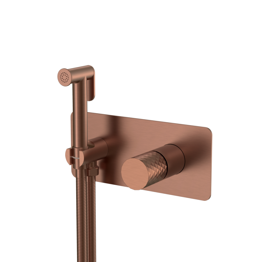 Гигиенический душ со смесителем Boheme Stick ручка Diamond Brushed Bronze 127-BRB