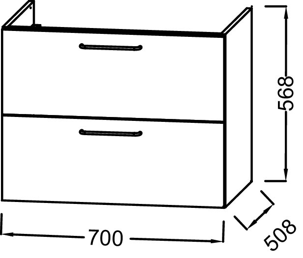 Jacob Delafon Odeon Rive Gauche EB2521-R5-E52 70 см тумба с раковиной подвесная