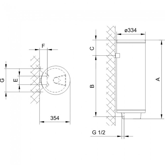 Gorenje Standart Slim водонагреватель электрический 65 литров TGR 65 SNG B6