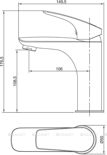 Aquanet Atletic AF310-10С смеситель для раковины хром