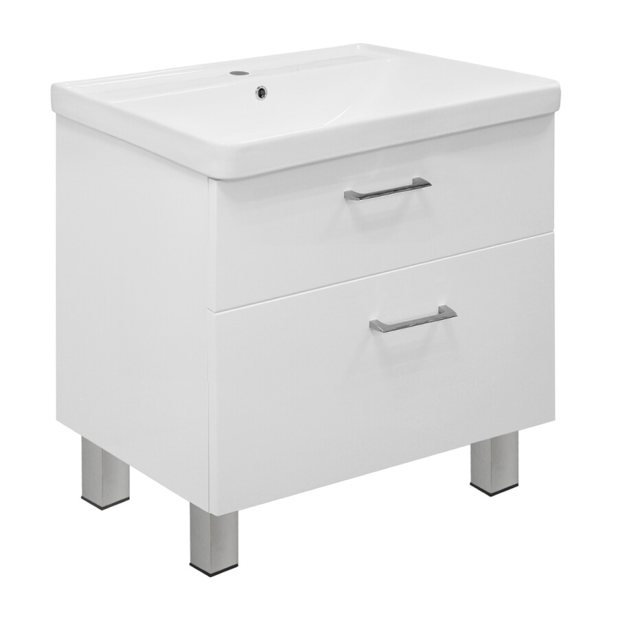 Комплект Тумба Azario Марика 80 Н 800*640*470 напольная с раковиной Fonte 80 OW-00097237