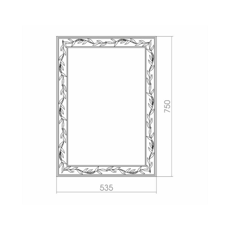 Зеркальное полотно Loranto Лавр 535*750 ФР00001097