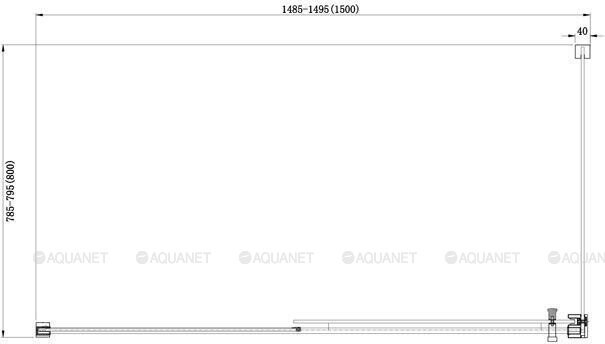 Aquanet Delta NPE1131 душевое ограждение 150*80*200