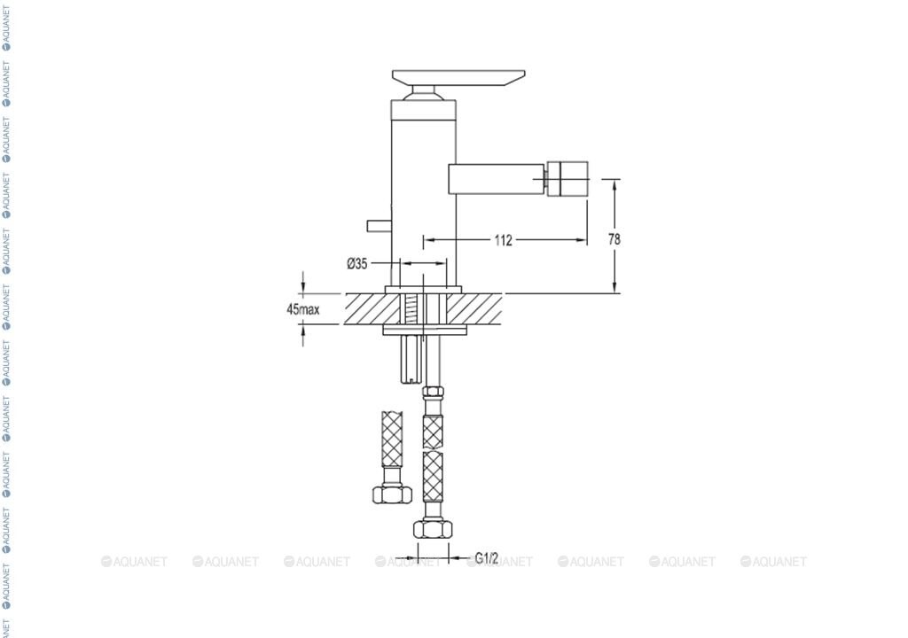 Cezares Siesta F-BS-01-W0 смеситель для биде хром