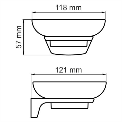 WasserKRAFT Glan K-5129 мыльница черный