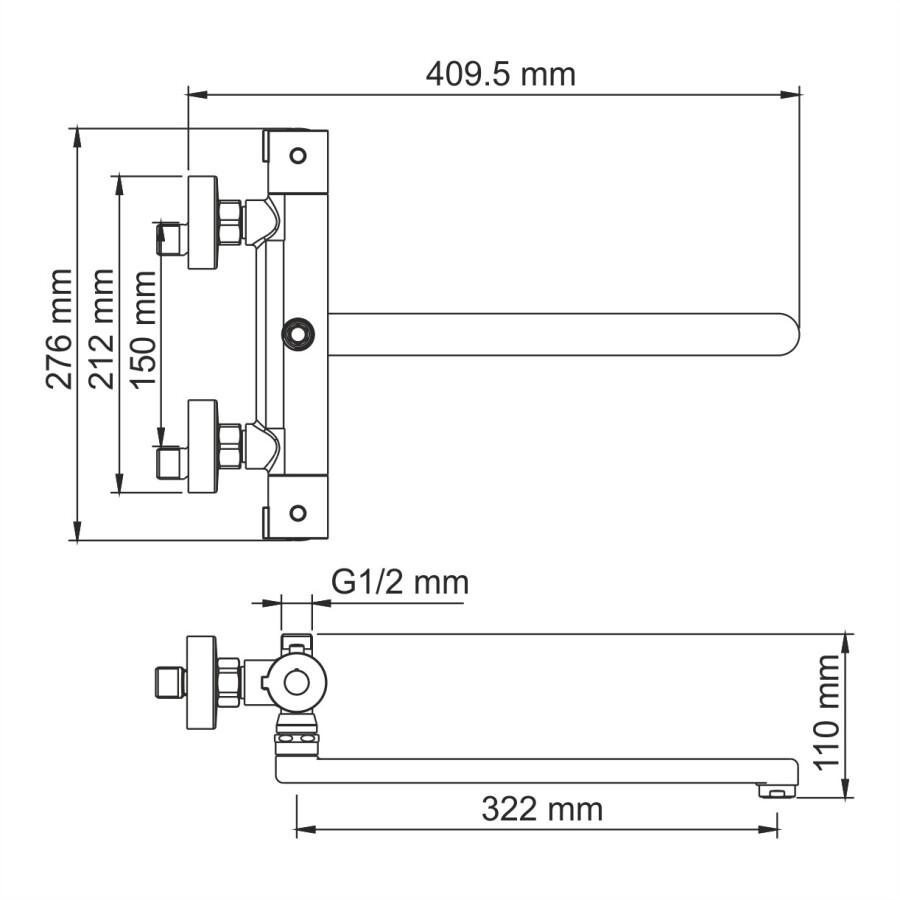 WasserKRAFT Berkel 4822L Thermo смеситель для ванны хром