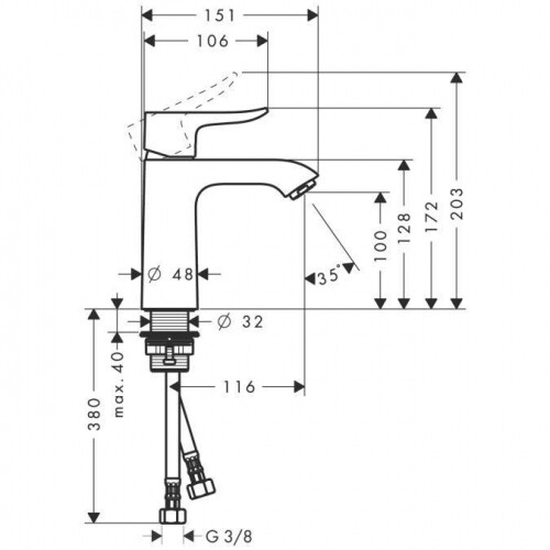 Hansgrohe Metris 31204000 смеситель для раковины хром