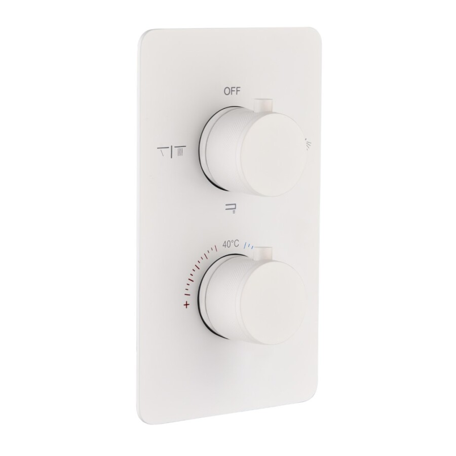 Смеситель встраиваемый с термостатом 3-х проходной Boheme Cell Thermo Matt White 134-3-MW