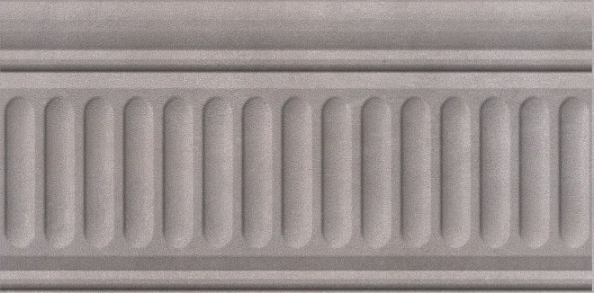 Kerama Marazzi Александрия 20х10 см бордюр настенный серый структурированный матовый 190333F