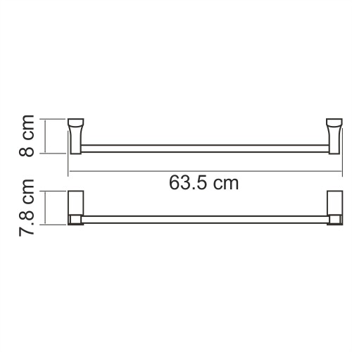 WasserKRAFT Lopau K-6030 полотенцедержатель хром