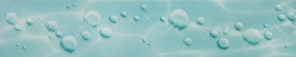 Уралкерамика Лагуна 6х36 см бордюр настенный пузырьки