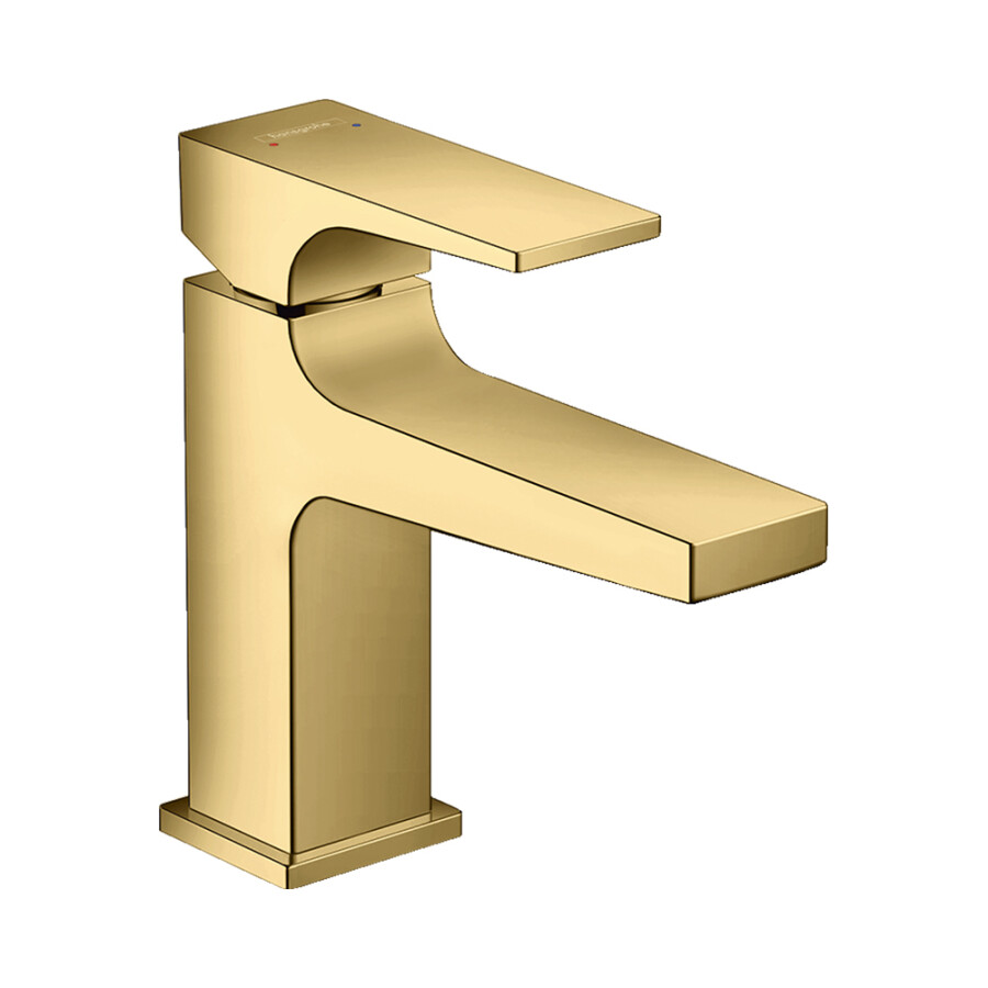 Hansgrohe Metropol Смеситель для раковины 100 с рычаговой рукояткой с клапаном Push-Open золото 32500990