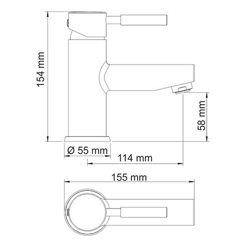 WasserKRAFT Wern 4203 смеситель для раковины 35 мм