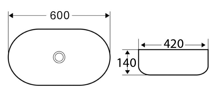 BelBagno BB1084 раковина накладная 60 см белая