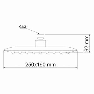 WasserKRAFT A031 верхний душ хром