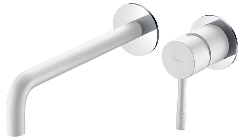 Смеситель для раковины из стены Boheme Uno Белый / Хром 465-WCR