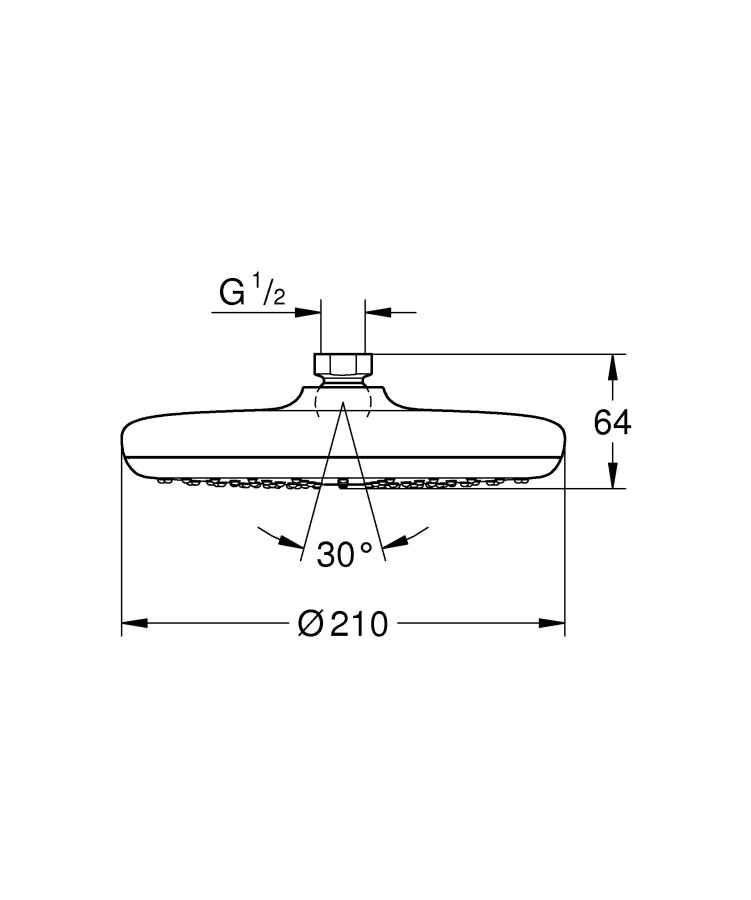 Grohe Tempesta 210 26408000 верхний душ