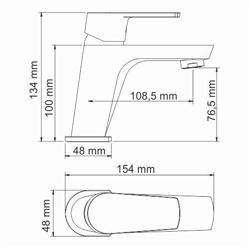 WasserKRAFT Dill 6103 смеситель для раковины 35 мм