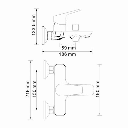 WasserKRAFT Lippe 4501 смеситель для ванны хром