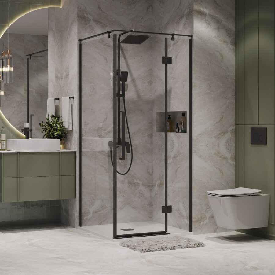 Душевой угол 90x90 Niagara Nova NG 6831-34BLACK
