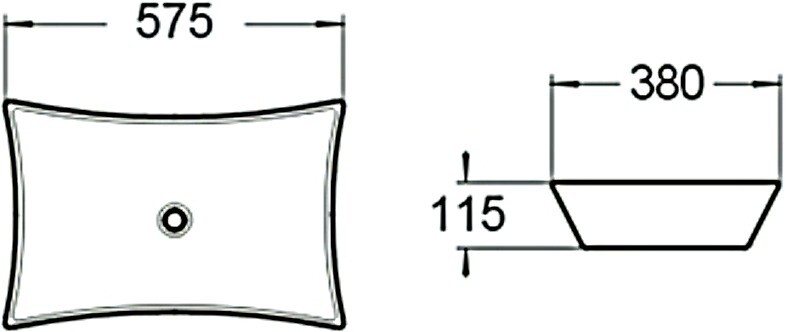 SantiLine SL-1062 раковина накладная 57 см