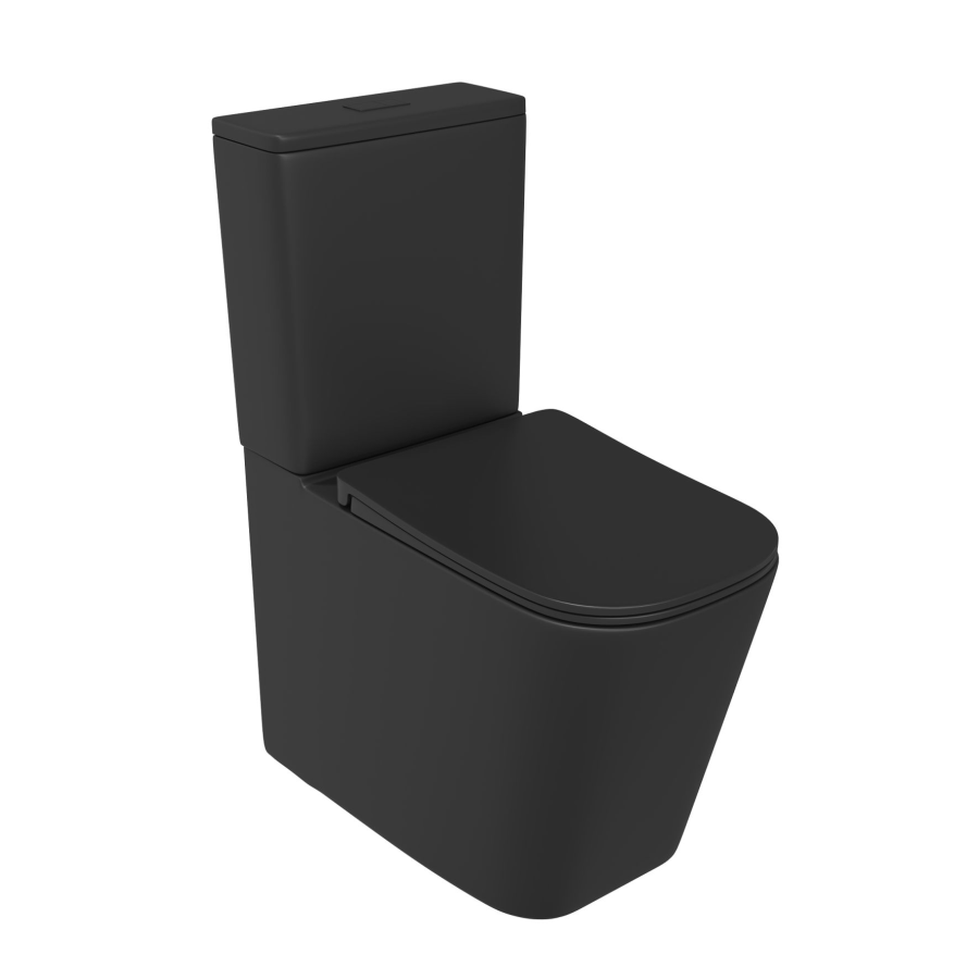 Sole CUBE 2 BLACK унитаз-компакт с крышкой Soft-close безободковый УТ000090243