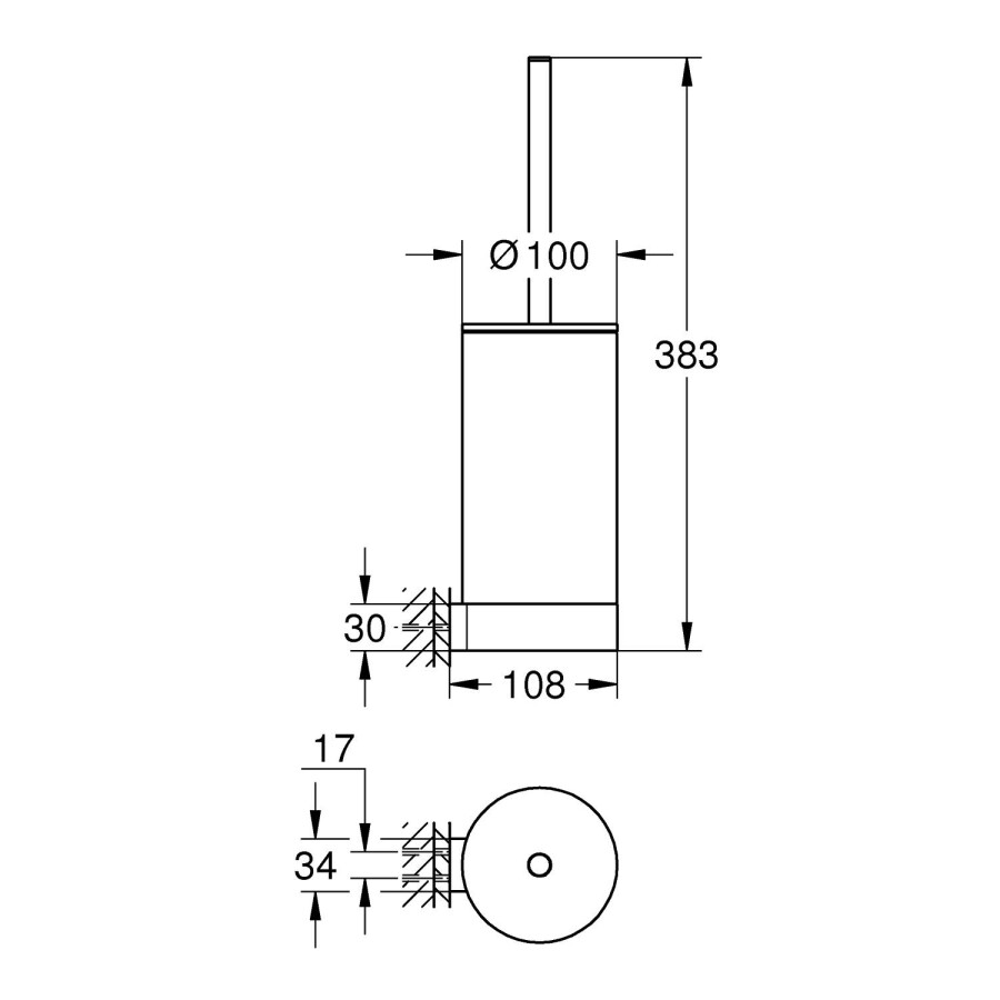 Grohe Selection 41076000 туалетный ершик