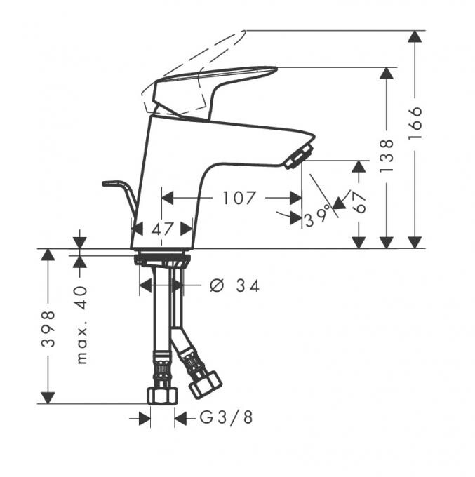 Hansgrohe Logis 71070000 смеситель для раковины хром