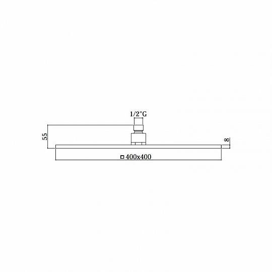 Paffoni Syncro King ZSOF081CR верхний душ с держателем