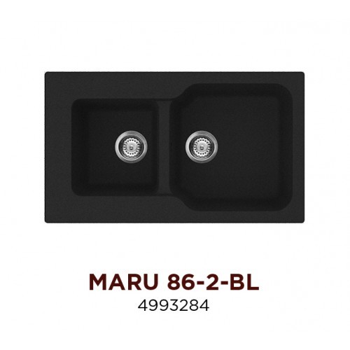 Omoikiri Maru 86-2-BL 4993284 кухонная мойка тetogranit черный 86х50 см